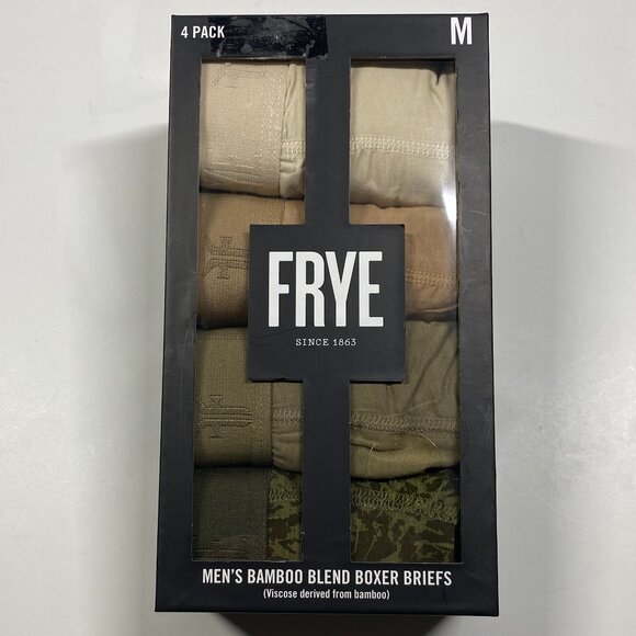 FRYE Bamboo Blend Boxer Briefs - 4 Pack - NWT - Large - Military Colors - Picture 2 of 4